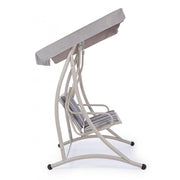 Two-seater steel rocking chair Ivory GRELY 145x120x h185 cm
