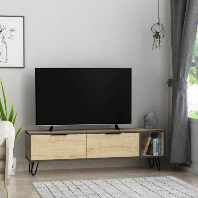 Carrello porta tv in ferro verde 70x45xh.80 cm Italia