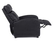 Desirè black leatherette reclining armchair