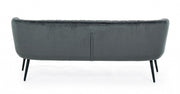 Avril 3-seater gray velvet sofa