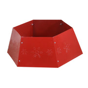 Red hexagonal folding metal shaft cover cmø68h25