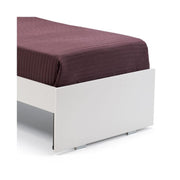 Single bed and a half white ash for bedroom cm 200x131xH 98