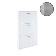 Slim shoe rack with 3 concrete doors 63x16.5x111