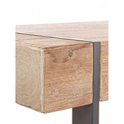 Steel bar table with fir iegno top GARRETT 200x50x h110 cm